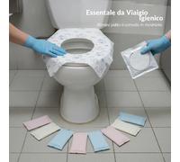 Copri WC usa e getta, protezione igienica da viaggio, per campeggio