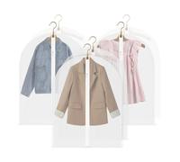 Copriabiti Antipolvere 60x80 cm, 6 pezzi, Copriabiti Trasparenti con Cerniera, Copriabiti Antipolvere Antitarme Impermeabili e Anti Umidità con Cerniera per Camicia Costumi Cappotti Giacca Abito
