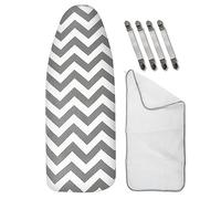 Copriasse da Stiro Cotone Universale - Copertura Asse da Stiro con Imbottitura Speciale per una Facile Stiratura - Extra Panno Protettivo per Indumenti Delicati