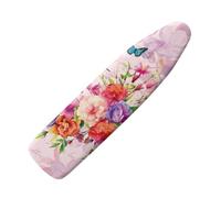 Copriasse da Stiro Fiori Rosa Viola Copri Asse da Stiro Universale con Bordo Dotato di Elastico Cotone in Tessuto Isolamento Termico Rivestimento Facile da Cambiare (L)