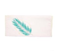 Copriasse da stiro riutilizzabile, 140 x 50 cm, resistente al calore e antiscivolo, stampato, per un uso durevole in casa, in poliestere composito (piuma verde)