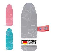 Copriasse da stiro Silva 127x46 per stazione da stiro a vapore e ferro da stiro a vapore 100% cotone e feltro di spessore 5 mm Copriasse da stiro per stirare velocemente Copriasse da stiro (L, grigio)