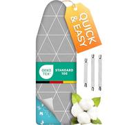 Copriasse da stiro Turbo a 5 strati super morbido, 150 x 50-50% più veloce, con riflessione del vapore ad alta velocità, made in Germany, 100% cotone, 150 x 45, 5 misure, XXXL per dimensioni 145-150 x