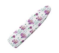 Copriasse Da Stiro Universale 140X45 Fiori Viola Morbida Custodia Con Elastico, Resistente Al Calore, Rivestimento Impermeabile Anti-Bruciatura Con Bordo Elastico