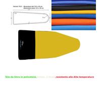 Copriasse per assi da stiro con punta rotonda dimensione119x44 cm per assi da Stiro con piano 115x40 cm, tessuto con imbottitura 600 gr giallo giallo