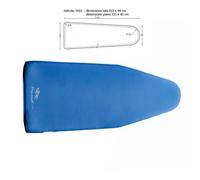 Copriasse per assi da stiro con punta rotonda dimensione119x44 cm per assi da Stiro con piano 115x40 cm, tessuto con imbottitura 600 gr blu blu