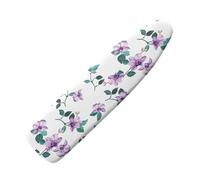 Copriasse Universale Per Asso Da Stiro 130X45 Fiori Viola Morbido E Resistente Al Calore, Con Elastico Per Fissaggio Sicuro
