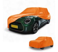 Copriauto 4 Stagioni per BMW per Mini 2DR Cotone Arancio con Cerniere Sinistre