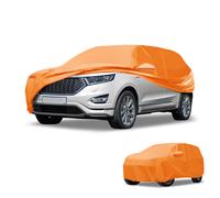 Copriauto 4 Stagioni per Ford Edge Arancione 210D-PU con Cerniera Sinistra