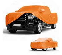Copriauto 4 Stagioni per GMC per Sierra Arancione 210D-PU con Cerniera Sinistra