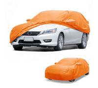 Copriauto 4 stagioni per Honda Accord arancione 210D-PU con zip sinistra