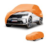 Copriauto 4 Stagioni per Kia Sorento Arancione Cotone con Cerniera Sinistra