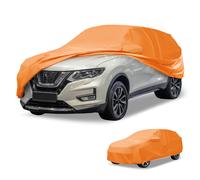 Copriauto 4 stagioni per Nissan X-TRAIL Arancione 210D-PU con cerniera sx