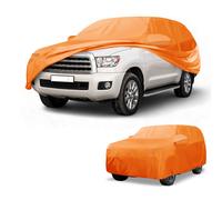 Copriauto 4 stagioni per Toyota Sequoia cotone arancio con cerniera sin.