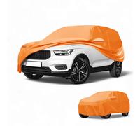 Copriauto 4 stagioni per Volvo XC40 arancione cotone con cerniera sinistra
