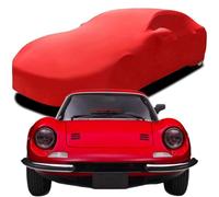 Copriauto Cotone Elasticizzato per Ferrari Dino 246 GT Funct, Antipolvere Protezione Solare Anti-UV Traspirante Elasticizzato Copriauto,Red