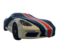 Copriauto da interno adatto per Porsche Boxster 981 Copertura Blue with red and