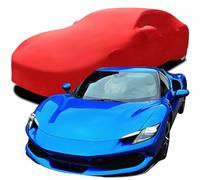 Copriauto in Cotone Elasticizzato per Ferrari 296 GTB, Telo Copriauto da Interno Antipolvere Traspirante Teso Elasticità Telo,Red