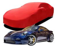 Copriauto in Cotone Elasticizzato per Porsche 911 GT3 Touring 992, Telo Copriauto da Interno Antipolvere Traspirante Teso Elasticità Telo,Red