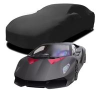 Copriauto Personalizzato per Lamborghini Sesto Elemento, Interni Protezione Antipolvere Elasticizzata in Velluto Traspirante Copriauto Completo,Black