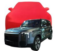 Copriauto Personalizzato per PolarStone01 7 Seats SUV, Interni Protezione Antipolvere Elasticizzata in Velluto Traspirante Copriauto Completo,Red