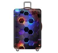 Copribagagli Copertura per Trolley da Viaggio con Modelli Geometrici 3D di Novità Copertura per Bagagli Elastico Antigraffio Antipolvere Lavabile per Donna e Uomo (Stile 1,XL (29-32 pollici))