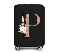 Copribagagli Da Viaggio A Forma Di Lettera Moda in oro rosa 26 lettere Custodia protettiva for valigia Trolley da viaggio Essentials Coperture antipolvere for 18-32 pollici Copri Valigia Coperchio(8ro