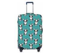 Copribagagli da viaggio - carino Boston Terrier cani cuccioli elastico valigia copre protezione per bagagli 45,7 - 81,7 cm, Nero , S
