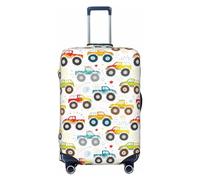Copribagagli da viaggio - Cartoon Monster Trucks Elasticità Valigie Coperture per bagagli 45-81 cm, Nero , S