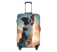 Copribagagli da viaggio - Cloud Border Collie Elasticità Coperture per bagagli 45-81 cm, Nero , x-large