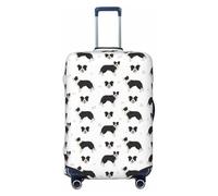Copribagagli da viaggio con cane Border Collie, protezione elastica per valigie, 45-81 cm, Nero , XL