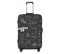 Copribagagli da viaggio con ciambella amico, colore caffè, elastiche, per valigie, 45,7-81,7 cm, Nero , L