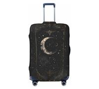 Copribagagli da viaggio con cielo stellato astratto e luna - Elasticità per valigie, protezione per bagagli 45-81 cm, Nero , S