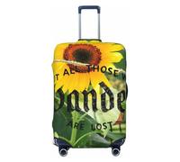 Copribagagli da viaggio con scritta in inglese "Not All Who Wander Are Lost" - Elasticità per valigie, 45,7 - 81,7 cm, Nero , L