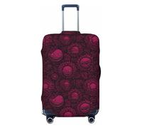 Copribagagli da viaggio con stampa di piante carnivore, lavabile, per valigie, 45-81 cm, alta elasticità, Nero , L