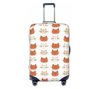 Copribagagli da viaggio con stampa di simpatici gatti, lavabile, per valigie, 45-81 cm, alta elasticità, Nero , L