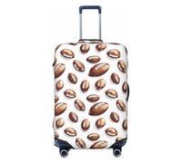 Copribagagli da viaggio con stampa rugby, copertura lavabile per valigie, 45-81 cm, alta elasticità, Nero , M
