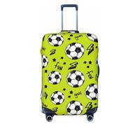 Copribagagli da viaggio con stella del calcio verde chiaro - Elasticità Valigie Coperture protettive per bagagli 45-81 cm, Nero , x-large
