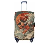 Copribagagli da viaggio con teschio gigantesco tra le nuvole, elastiche, per valigie, 45-81 cm, Nero , x-large