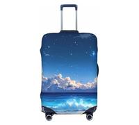 Copribagagli da viaggio con vista sull'oceano di notte stellata - Copertura elastica per valigie da 45,7 - 81,7 cm, Nero , S
