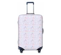 Copribagagli da viaggio - Cute Axolotl Love Purple Elasticity Valige Covers Protector per bagagli 45-81 cm, Nero , L
