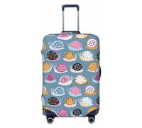 Copribagagli da viaggio - Divertente scarabocchio lumache elastiche coperture per valigie protezione per bagagli 45-81 cm, Nero , XL