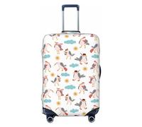 Copribagagli da viaggio - divertenti gabbiani elastici, coperture protettive per bagagli 45-81 cm, Nero , M