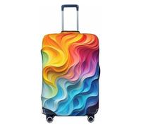 Copribagagli da viaggio graffio Coprivaligie Rainbow Wave da 18 a 32 pollici, protezioni for valigie(M)