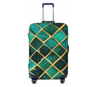 Copribagagli da viaggio in vetro a mosaico verde - Copertura elastica per valigie da 45,7 - 81,7 cm, Nero , L