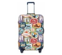 Copribagagli da viaggio - Mondi Stampi Elastici per Valigie Coperture per bagagli 45,7-81,7 cm, Nero , x-large