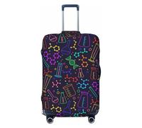 Copribagagli da viaggio per chimica e scienza - Elasticità coperture per valigie protettive per bagagli 45-81 cm, Nero , x-large