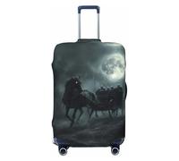 Copribagagli da viaggio per Halloween, fantasma, luna, notte, - Elasticità per valigie, protezione per bagagli 45-81 cm, nero, Small
