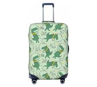 Copribagagli da viaggio - Simpatici dinosauri nello spazio elastico per valigie coperture protettive per bagagli 45-81 cm, Nero , M