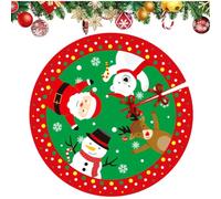 Copribase Albero di Natale Completo con Tappeto,Coperchio Base Decorato 120cm, Set Elegante per Decorazioni Natalizie e Fine Anno-B